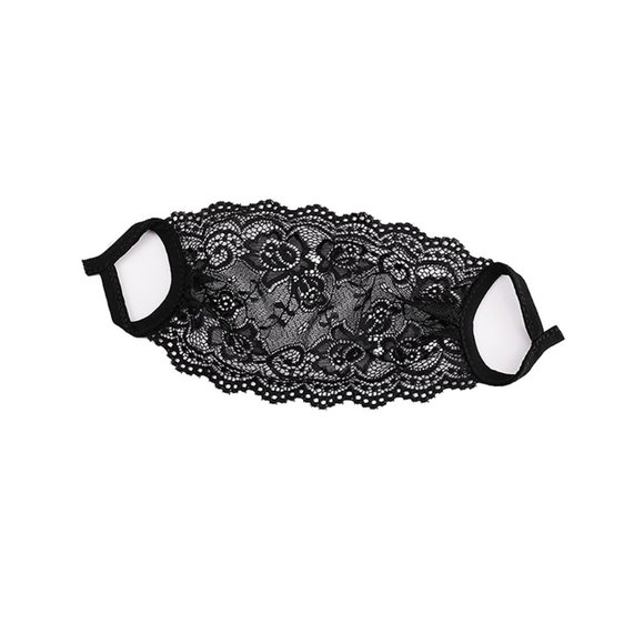 Black Lace Face Mask - Picture 5 of 13
